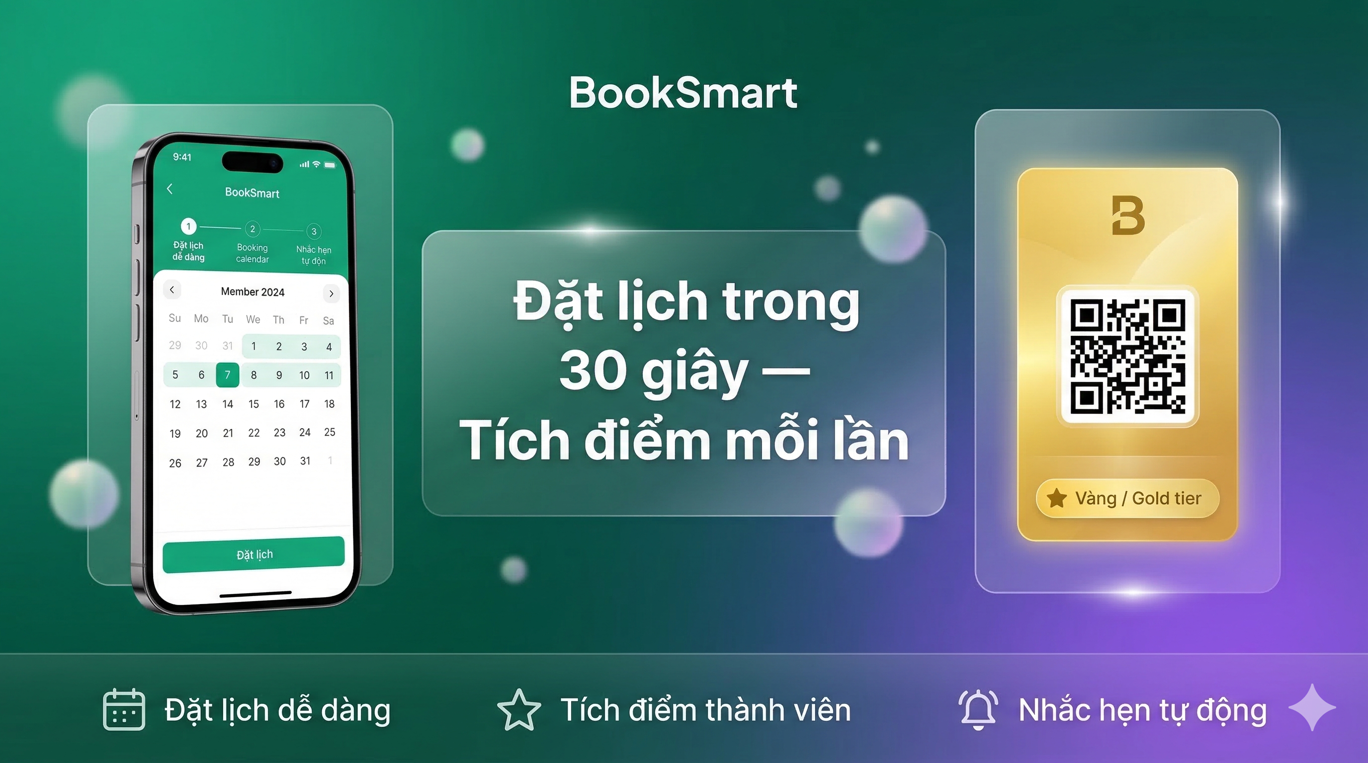 KhachQuen — Đặt lịch trong 30 giây, tích điểm mỗi lần